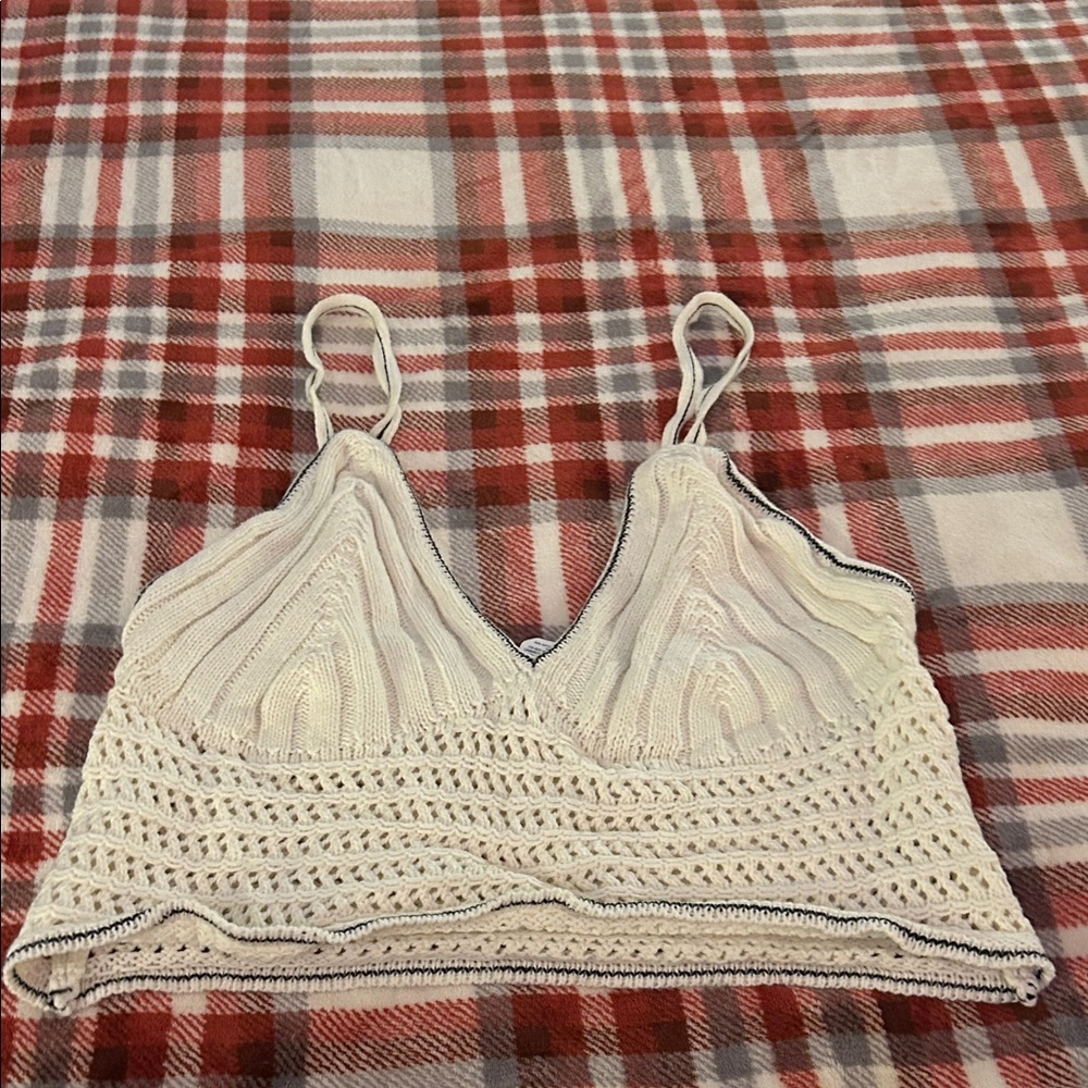 Wild Fable Cream Crochet Bralette